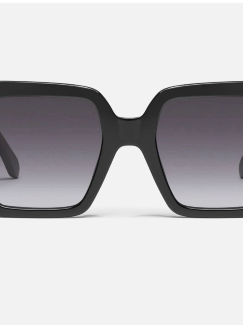 QUAY - Women's Black Oversized Square Sunglasses with Gradient Lenses